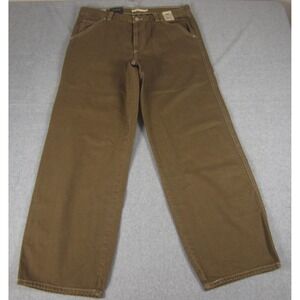 Levis Dad Utility Jeans Womens 12 31x30 Olive Green Baggy Loose Straight Leg